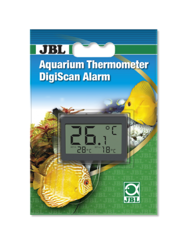 JBL - DigiScan Alarm - Termómetro digital para pegar en el cristal del acuario