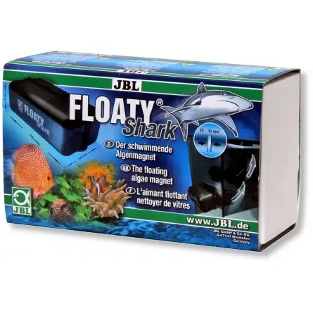 JBL - Floaty Shark - Limpiador magnético flotante para cristales de acuario gruesos JBL - Floaty Shark - Limpiador magnético flotante para cristales de acuario gruesos