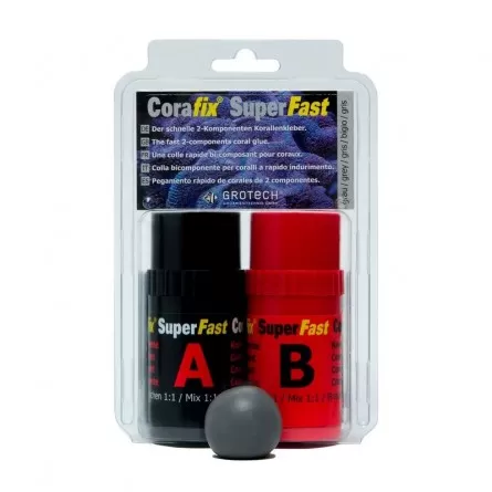 GROTECH - SuperFast Grise - 240g - Colle epoxy pour le bouturage des coraux