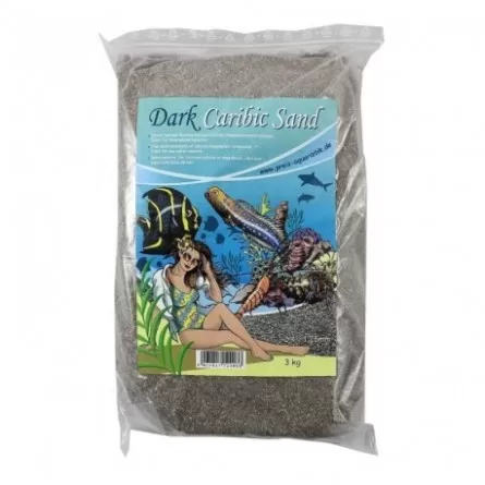 PREIS - Areia Caribica Escura - 3kg - Areia escura para aquário marinho