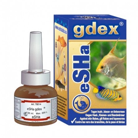 ESHA - Gdex - 20 ml - Traitement pour des maladies de la peau, des branchies et du ténia