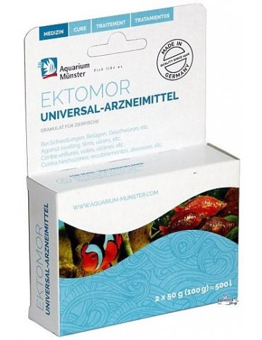 Aquarium Munster - Ektomor - 2 x 50g - Traitement universel contre les infections