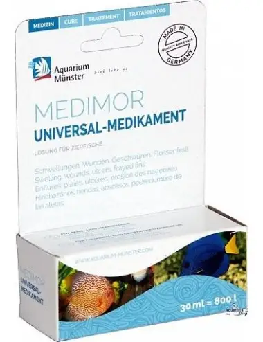 Aquarium Munster - Medimor - 30ml - Contre la plupart des infections des poissons