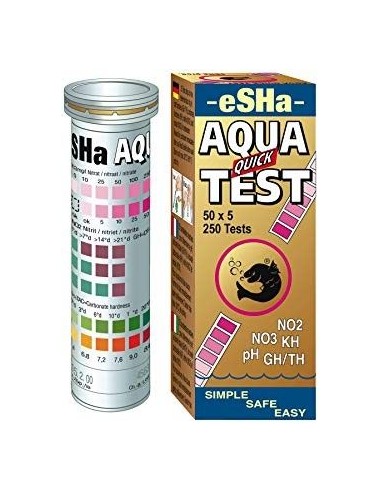 ESHA - Aqua Quick Test - 50 test - Strisce reattive per acquari