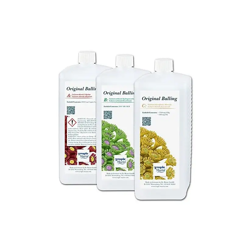 TROPIC MARIN - Original Balling Liquid Set - 3 x 1l - Balling ready to use