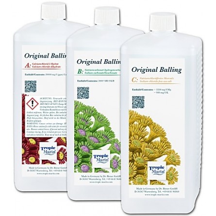TROPIC MARIN - Original Balling Liquid Set - 3 x 1l - Balling pripravljen za uporabo TROPIC MARIN - Original Balling Liquid Set - 3 x 1l - Balling pripravljen za uporabo