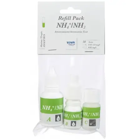 TROPIC MARIN - Recharge Réactifs pour Test NH3 / NH4 TROPIC MARIN - Recharge Réactifs pour Test NH3 / NH4