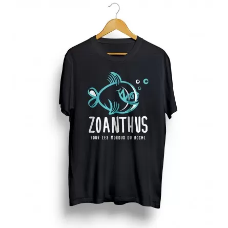 Zoanthus.fr – majica s sitotiskom z logotipom “Zoanthus” – črna