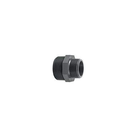 Double sleeve - in PVC with threaded parts size 1 Double sleeve - in PVC with threaded parts size 1