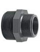 Dubbele mof - PVC met schroefdraaddelen maat 1 Dubbele mof - PVC met schroefdraaddelen maat 1