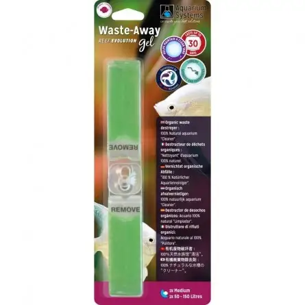 SISTEMAS DE AQUÁRIO - Gel Waste-Away - Médio - x2 - Bactérias de gel