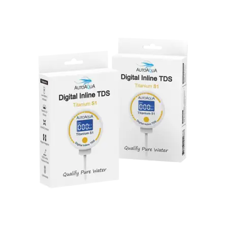 AUTO AQUA - Digital Inline TDS Titanium S1 - Medidor TDS para osmose reversa AUTO AQUA - Digital Inline TDS Titanium S1 - Medidor TDS para osmose reversa