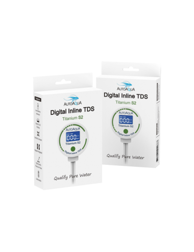 AUTO AQUA - Digital Inline TDS Titanium S2 - TDS meter for reverse osmosis