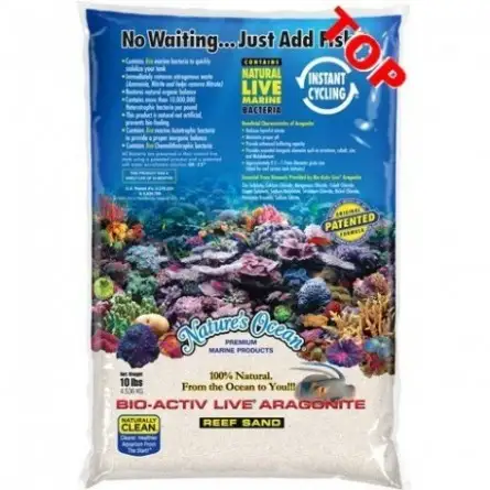 NATURE'S OCEAN - Aragonito blanco natural - 4,54 kg - Arena viva para acuario - 0,1-0,5 mm NATURE'S OCEAN - Aragonito blanco natural - 4,54 kg - Arena viva para acuario - 0,1-0,5 mm