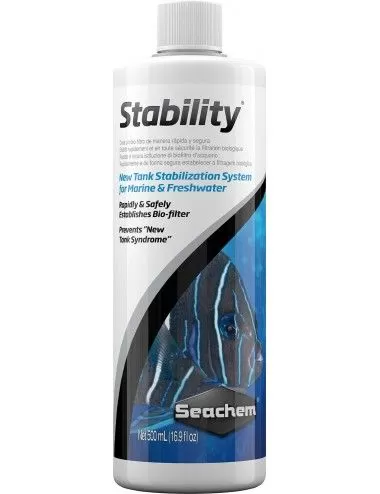 SEACHEM - Stability - 500ml - Bactéries de démarrage pour aquarium