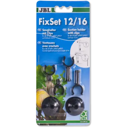 JBL - FixSet 12/16 - Kit de fijación para tubos de 12/16 mm