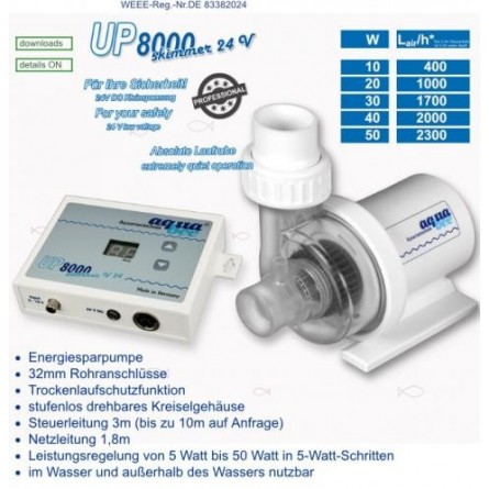 AQUABEE - Bomba skimmer UP 8000 V24 - Bomba skimmer universal AQUABEE - Bomba skimmer UP 8000 V24 - Bomba skimmer universal