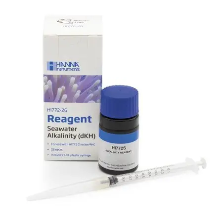 Hanna Instruments - Reagens voor alkaliteitscontrole dKh (HI772), 25 tests Hanna Instruments - Reagens voor alkaliteitscontrole dKh (HI772), 25 tests
