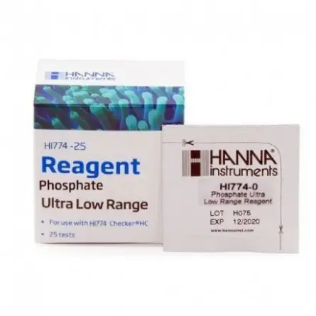 Hanna Instruments – Pulverreagenzien für Phosphate Checker ULR (HI 774), 25 Tests Hanna Instruments – Pulverreagenzien für Phosphate Checker ULR (HI 774), 25 Tests