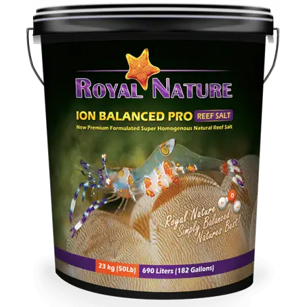 ROYAL NATURE - Ion Balanced Pro - Cubo de 23 kg - Sal natural para acuario de arrecife ROYAL NATURE - Ion Balanced Pro - Cubo de 23 kg - Sal natural para acuario de arrecife