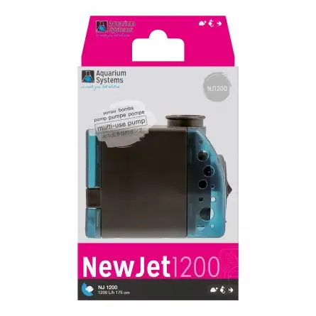 AQUARIUMSYSTEME - NewJet 1200 - 1200 l/h - Aquarium-Wasserpumpe AQUARIUMSYSTEME - NewJet 1200 - 1200 l/h - Aquarium-Wasserpumpe