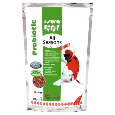 SERA - Probiótico Koi Junior All Seasons - 500g - Alimento premium para Koi