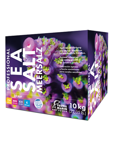 FAUNA MARIN - Professionelles Meersalz - 10 kg Karton - Meersalz für Riffaquarien