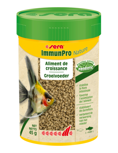 SERA - ImmunPro Nature - 45 g - Alimento de crecimiento para peces ornamentales de más de 4 cm