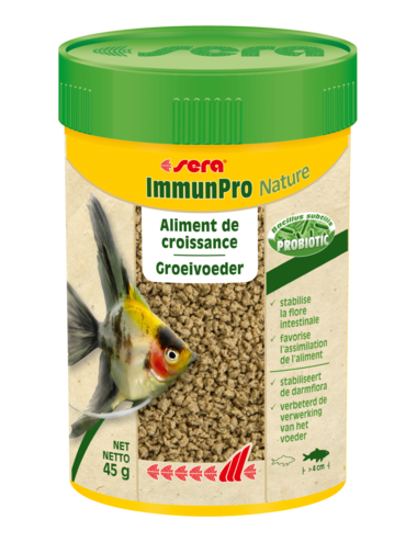 SERA - ImmunPro Nature - 45 g - Mangime per la crescita di pesci ornamentali oltre i 4 cm