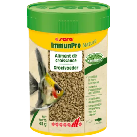 SERA - ImmunPro Nature - 45 g - Alimento de crescimento para peixes ornamentais com mais de 4cm SERA - ImmunPro Nature - 45 g - Alimento de crescimento para peixes ornamentais com mais de 4cm