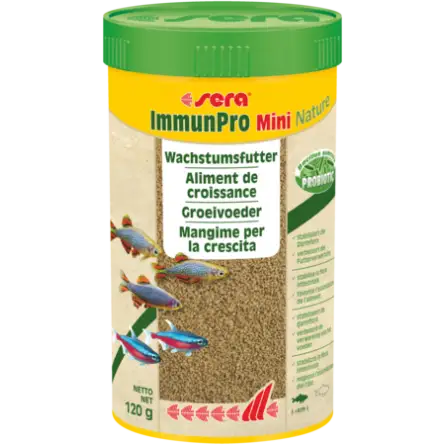 SERA - ImmunPro Mini Nature - 120g - Alimento de crescimento para peixes ornamentais até 4cm SERA - ImmunPro Mini Nature - 120g - Alimento de crescimento para peixes ornamentais até 4cm