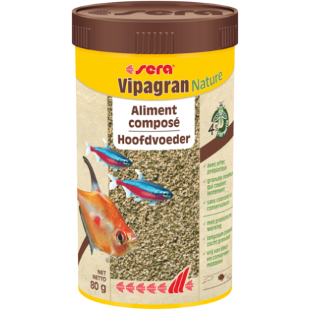 SERA - Vipagran Nature - 80g - Aliment composé pour poissons d
