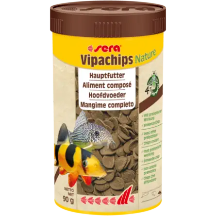 SERA - Vipachips Nature - 90g - Alimento composto para peixes ornamentais SERA - Vipachips Nature - 90g - Alimento composto para peixes ornamentais