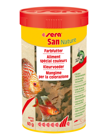 SERA - San Nature - 60g - Spezielles Farbfutter für Zierfische