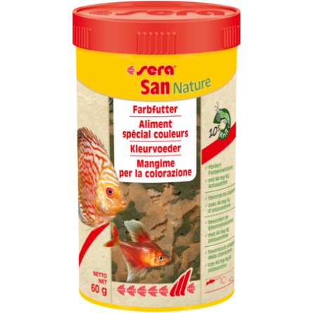 SERA - San Nature - 60g - Posebna barvna hrana za okrasne ribe