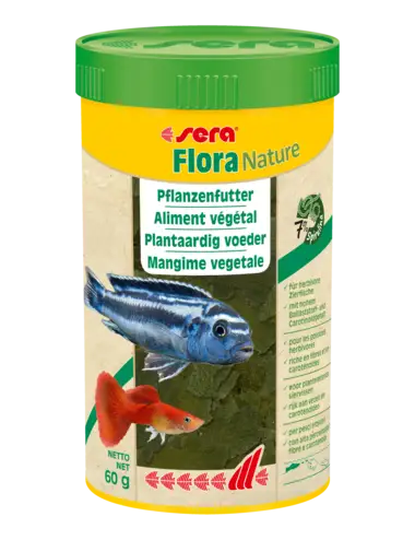 SERA - Flora Nature - 60g - Aliment végétal pour poissons d'ornements