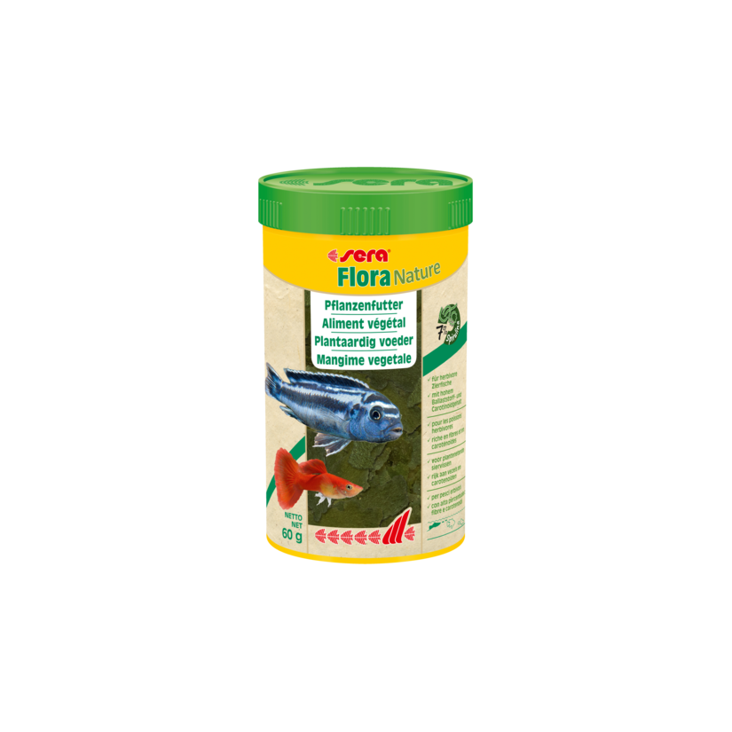 SERA - Flora Nature - 60g - Aliment végétal pour poissons d'ornements