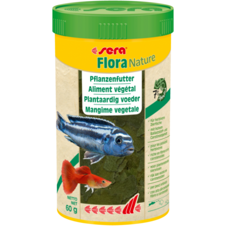 SERA - Flora Nature - 60g - Mangime vegetale per pesci ornamentali SERA - Flora Nature - 60g - Mangime vegetale per pesci ornamentali