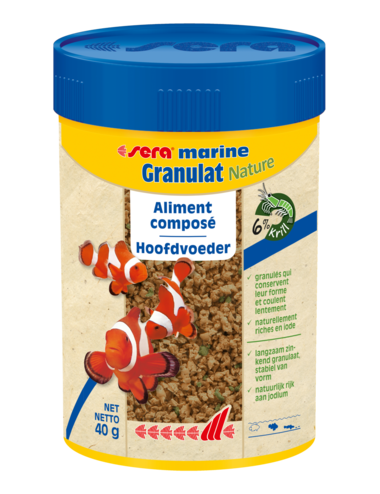 SERA - Marin Granulat Nature - 40g - Pienso compuesto para peces de agua salada