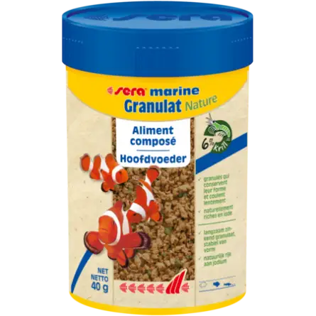 SERA - Marin Granulat Nature - 40g - Aliment composé pour poissons d'eau de mer SERA - Marin Granulat Nature - 40g - Aliment composé pour poissons d'eau de mer