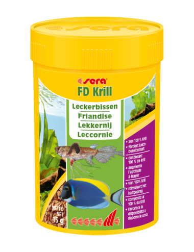 SERA - FD Krill - 15g - Snack for saltwater and freshwater fish