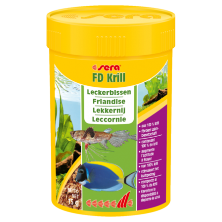 SERA - FD Krill - 15g - Snack for saltwater and freshwater fish