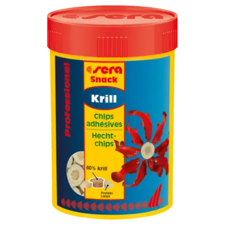 SERA - Krill Snack Professional - 36g - Zelfklevende chips voor zee- en zoetwatervissen