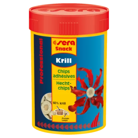 SERA - Krill Snack Professional - 36g - Chips adhésives pour poissons d'eau de mer et d'eau douce