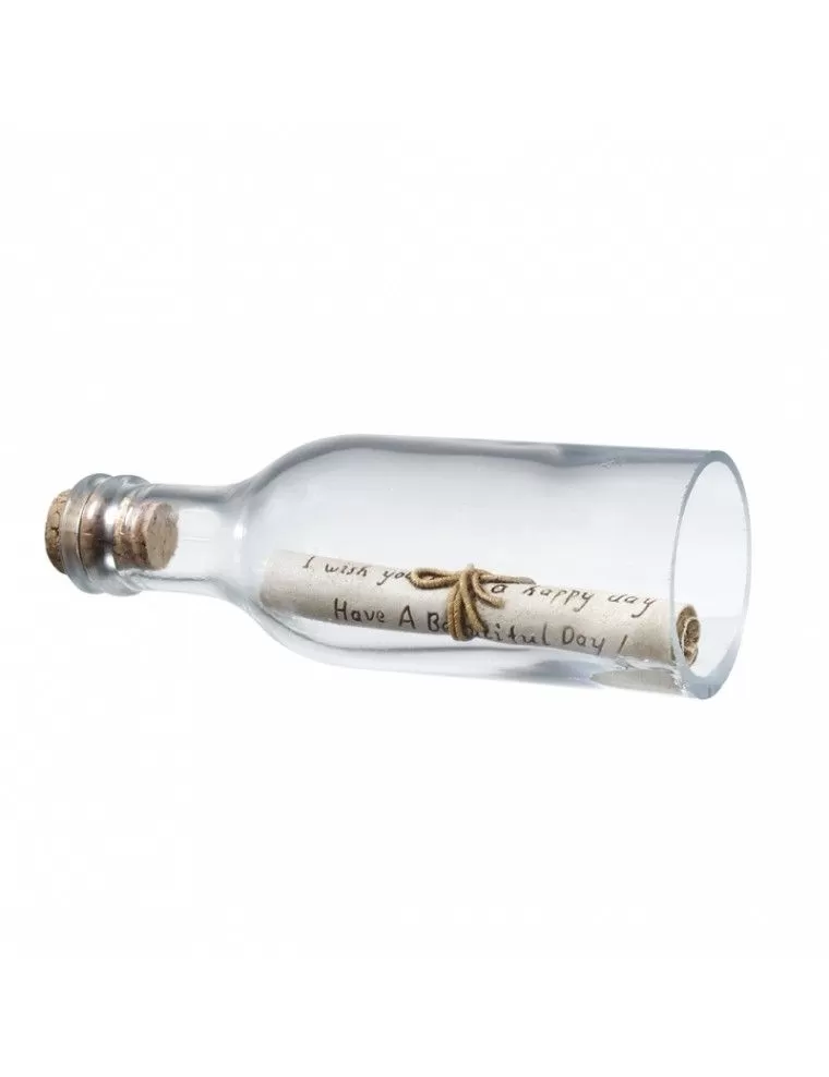 Aqua Della - Drift bottle 1 /round/message - 17.5x5.5x5.5cm - Bottle with message