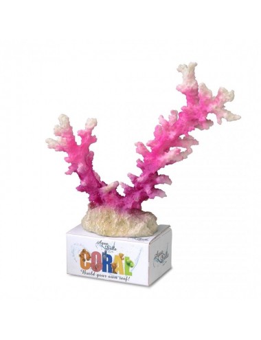 Aqua Della - Coral module staghorn L - Pink/white - 19.5x13.5x6cm
