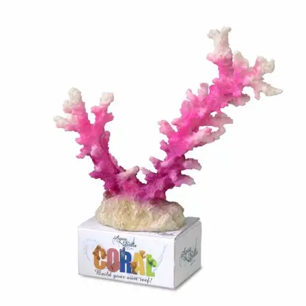 Aqua Della - Coral module staghorn L - Pink/white - 19.5x13.5x6cm