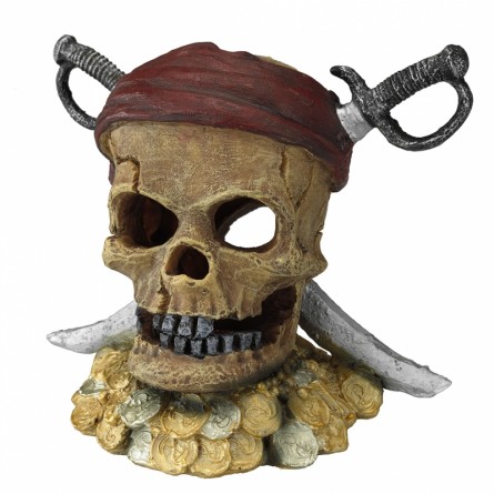 Aqua Della - Cabeça de espada de caveira de pirata - 21,5x16,5x20cm - Caveira de pirata Aqua Della - Cabeça de espada de caveira de pirata - 21,5x16,5x20cm - Caveira de pirata