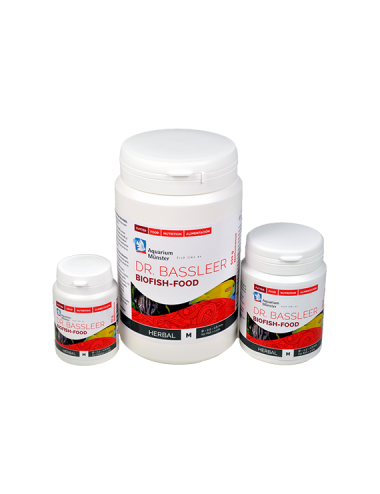 DR. BASSLEER - Biofish mangime a base di erbe 60g - Mangime naturale per pesci - M