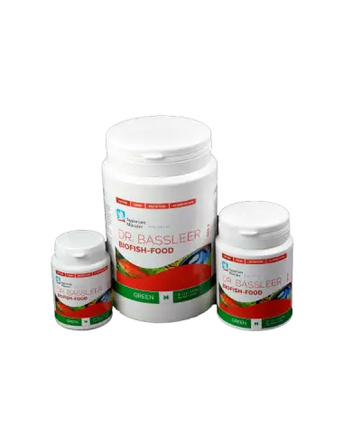 DR. BASSLEER - Biofischfutter grün 68g - Natürliches Fischfutter - 3XL